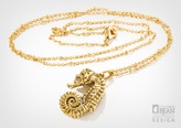 Seahorse Necklace with Gold Finish from Alyxia Leaf
