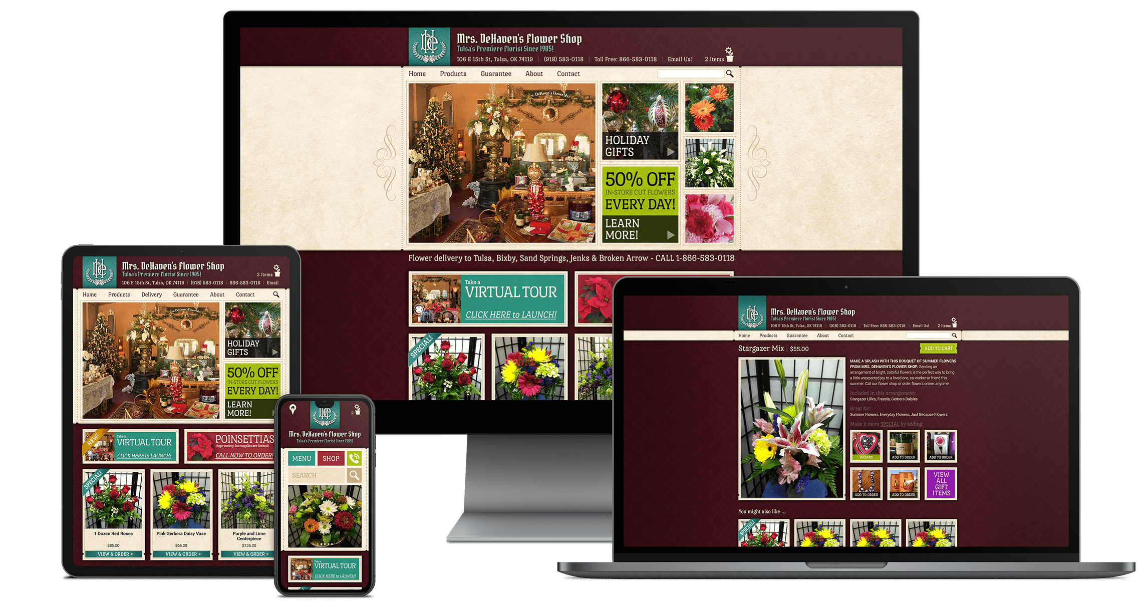 Mrs. DeHaven's Flower Shop Website
