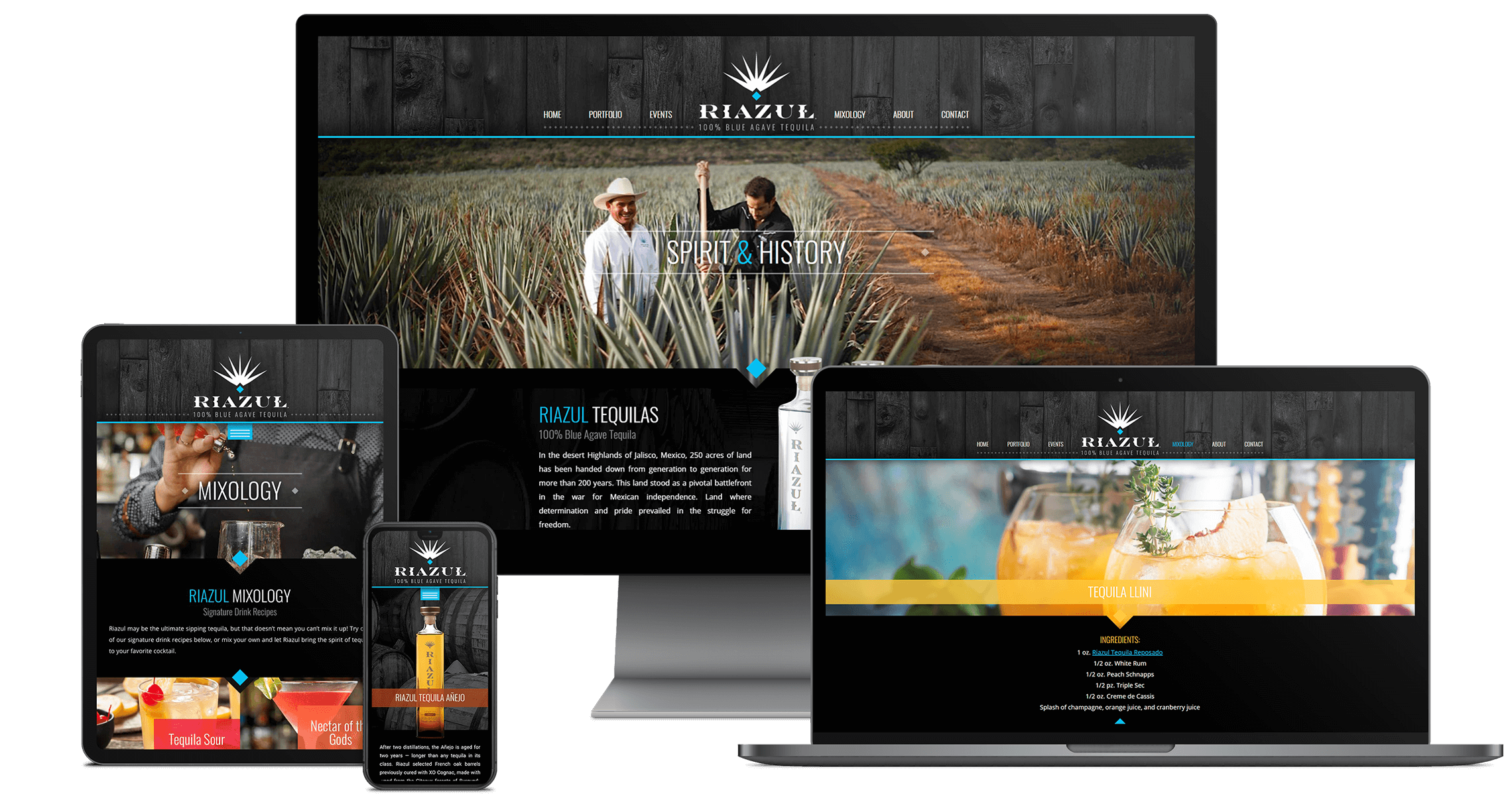 Riazul Tequila Website Design