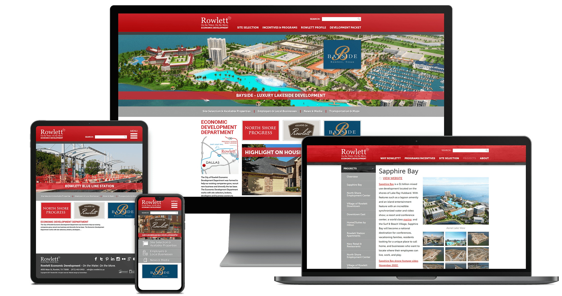 Rowlett EDC Website Design