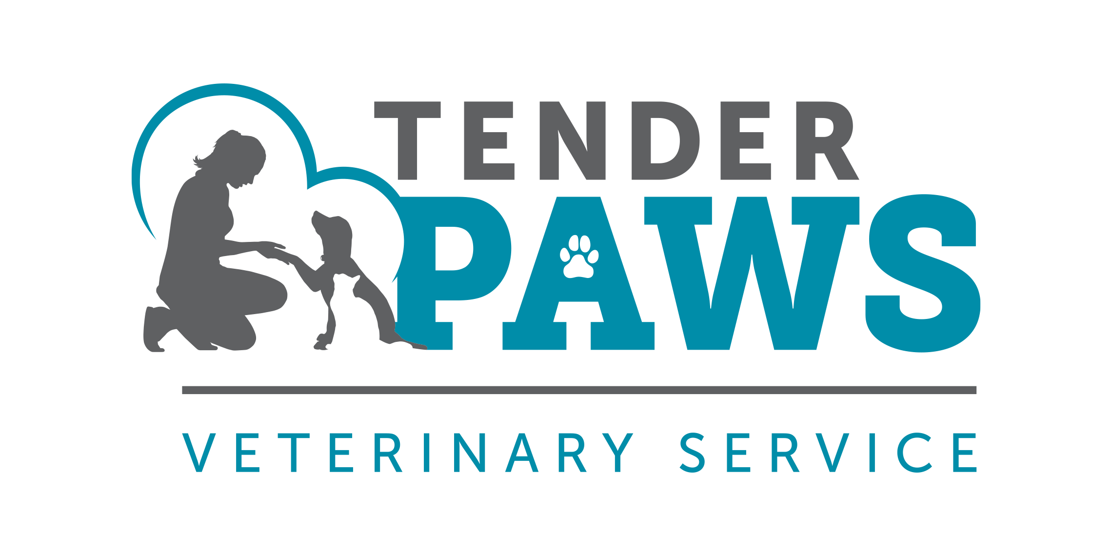 Tender Paws Veterinary Service Logo Design