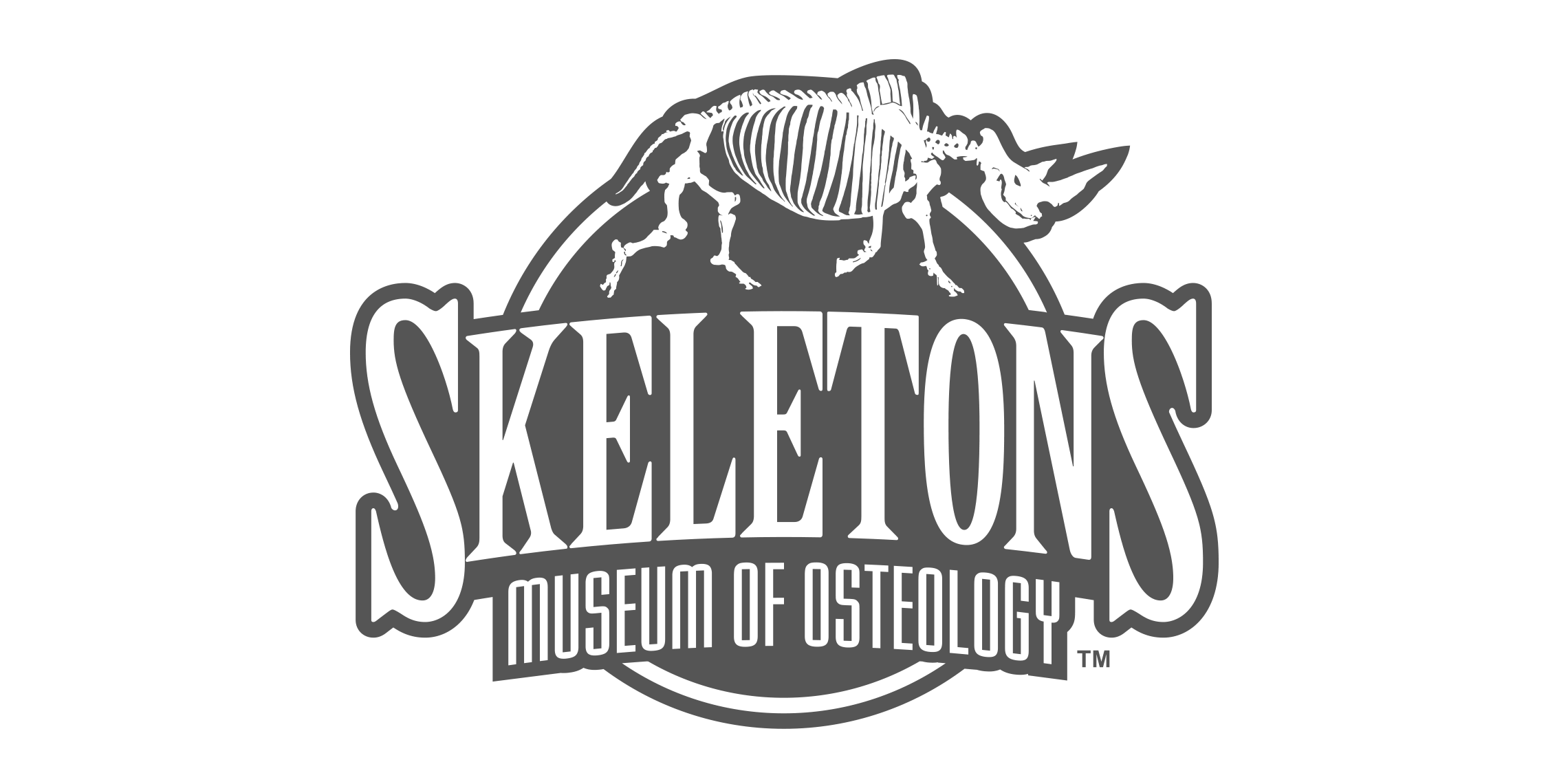 Skeletons: Museum of Osteology Logo Design (1-color version)