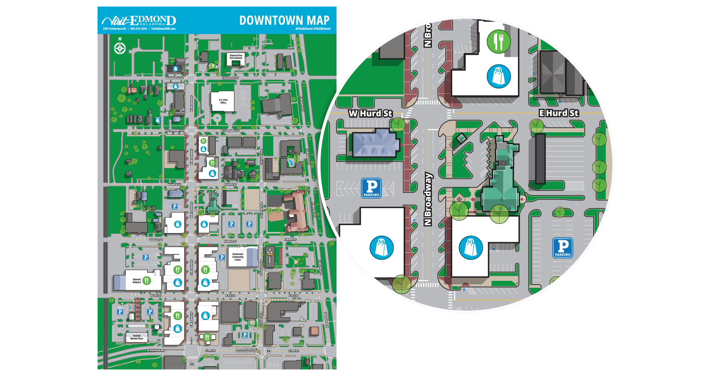 Edmond Downtown Map