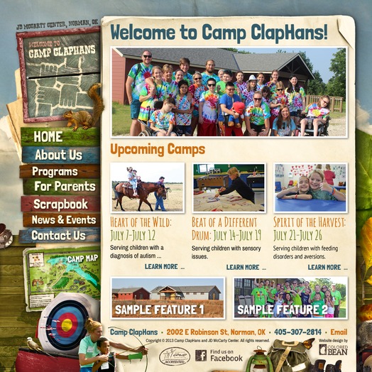 Camp ClapHans Website Design